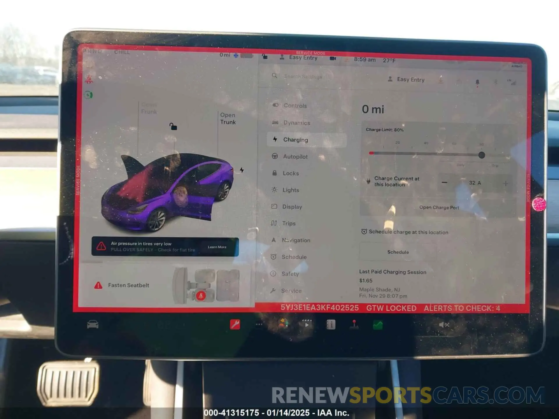 17 fotografías del automóvil dañado 5YJ3E1EA3KF402525 TESLA MODEL 3 2019