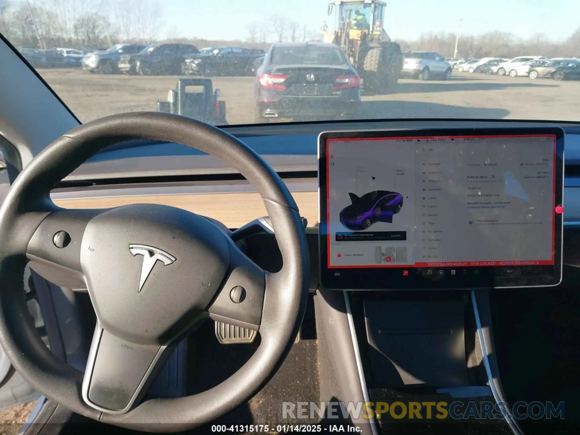 18 fotografías del automóvil dañado 5YJ3E1EA3KF402525 TESLA MODEL 3 2019
