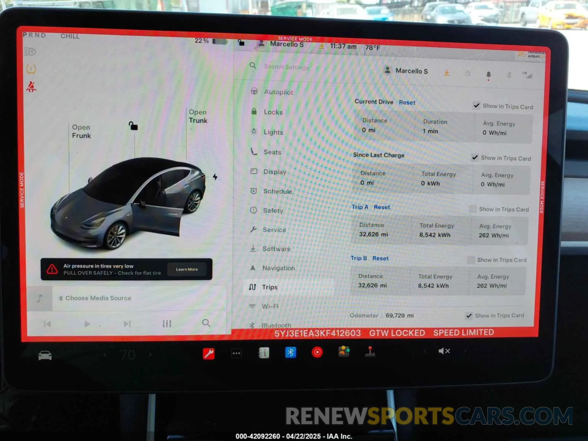 18 fotografías del automóvil dañado 5YJ3E1EA3KF412603 TESLA MODEL 3 2019