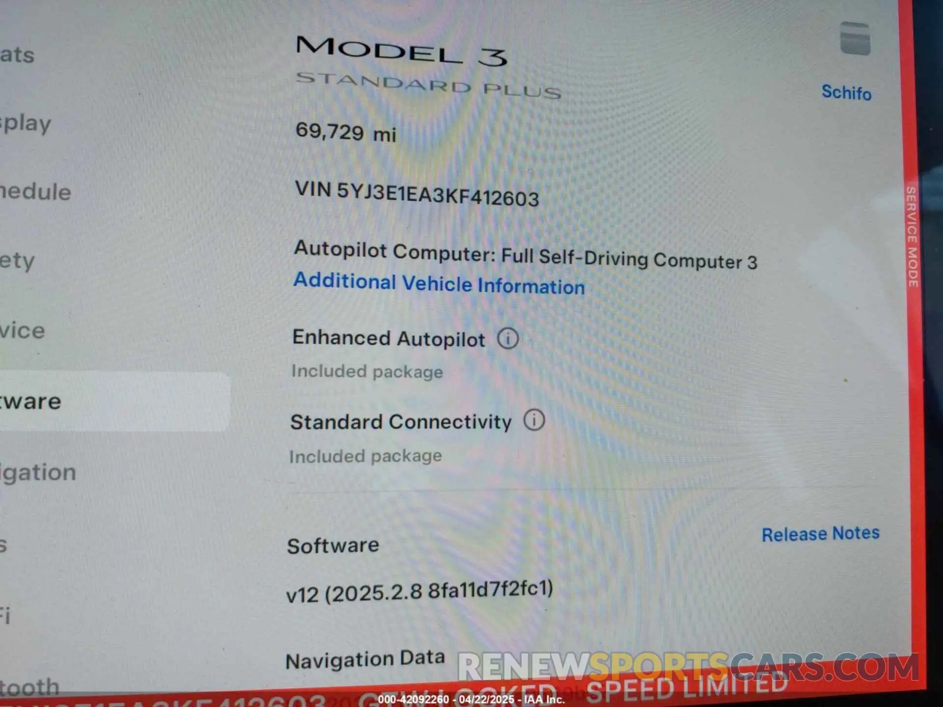 9 fotografías del automóvil dañado 5YJ3E1EA3KF412603 TESLA MODEL 3 2019