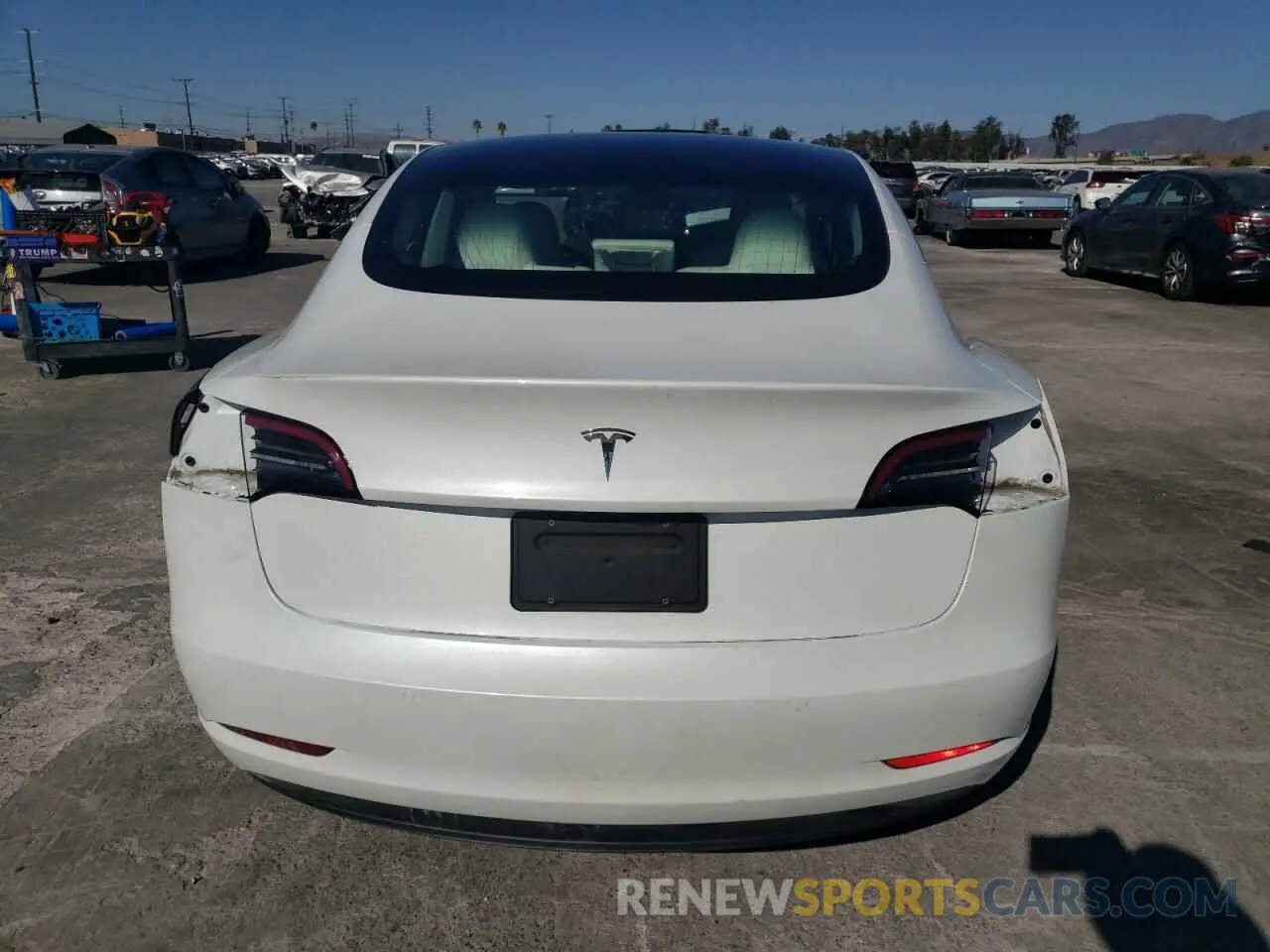 6 fotografías del automóvil dañado 5YJ3E1EA3KF448002 TESLA MODEL 3 2019