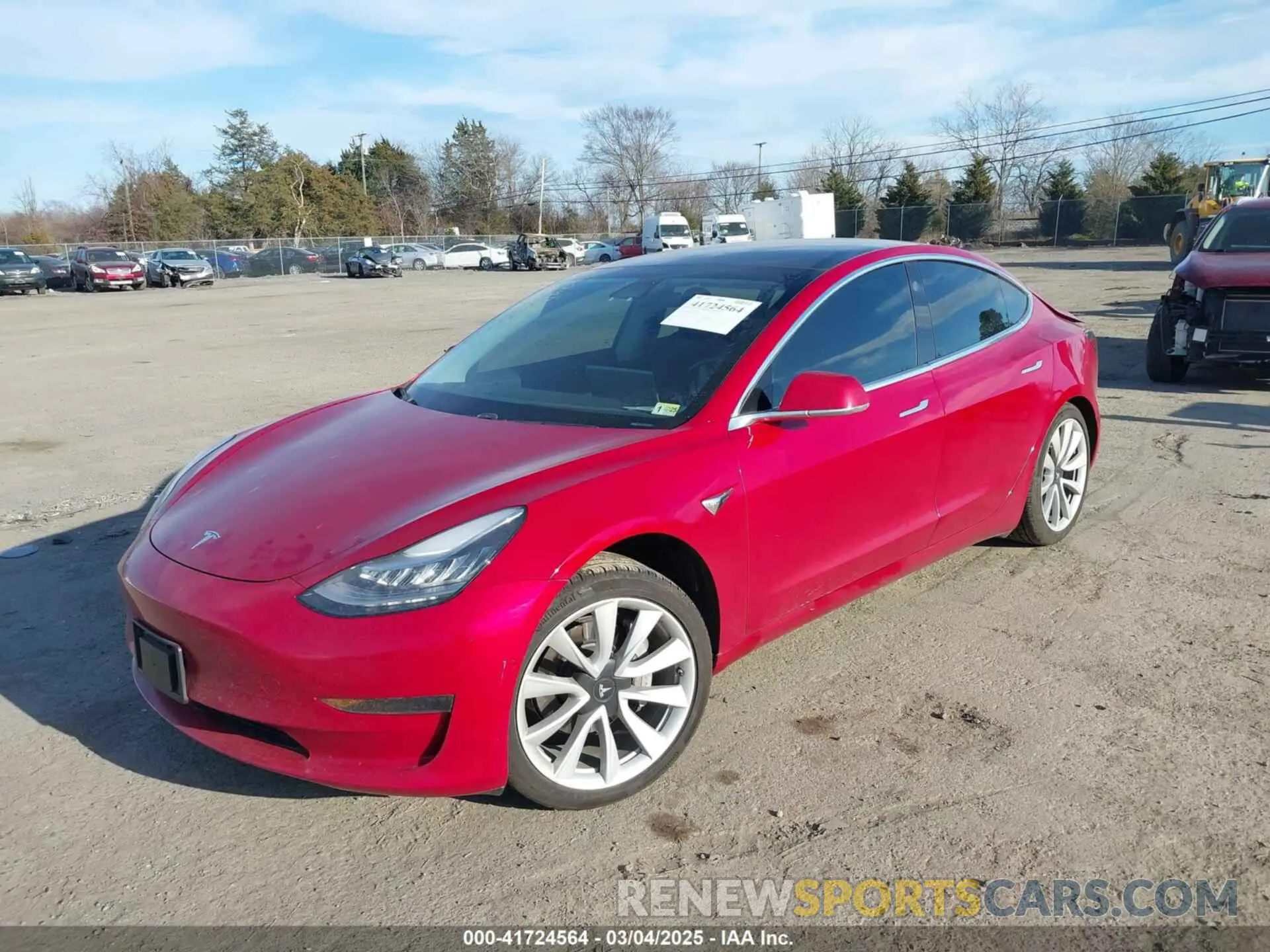 2 fotografías del automóvil dañado 5YJ3E1EA3KF466418 TESLA MODEL 3 2019