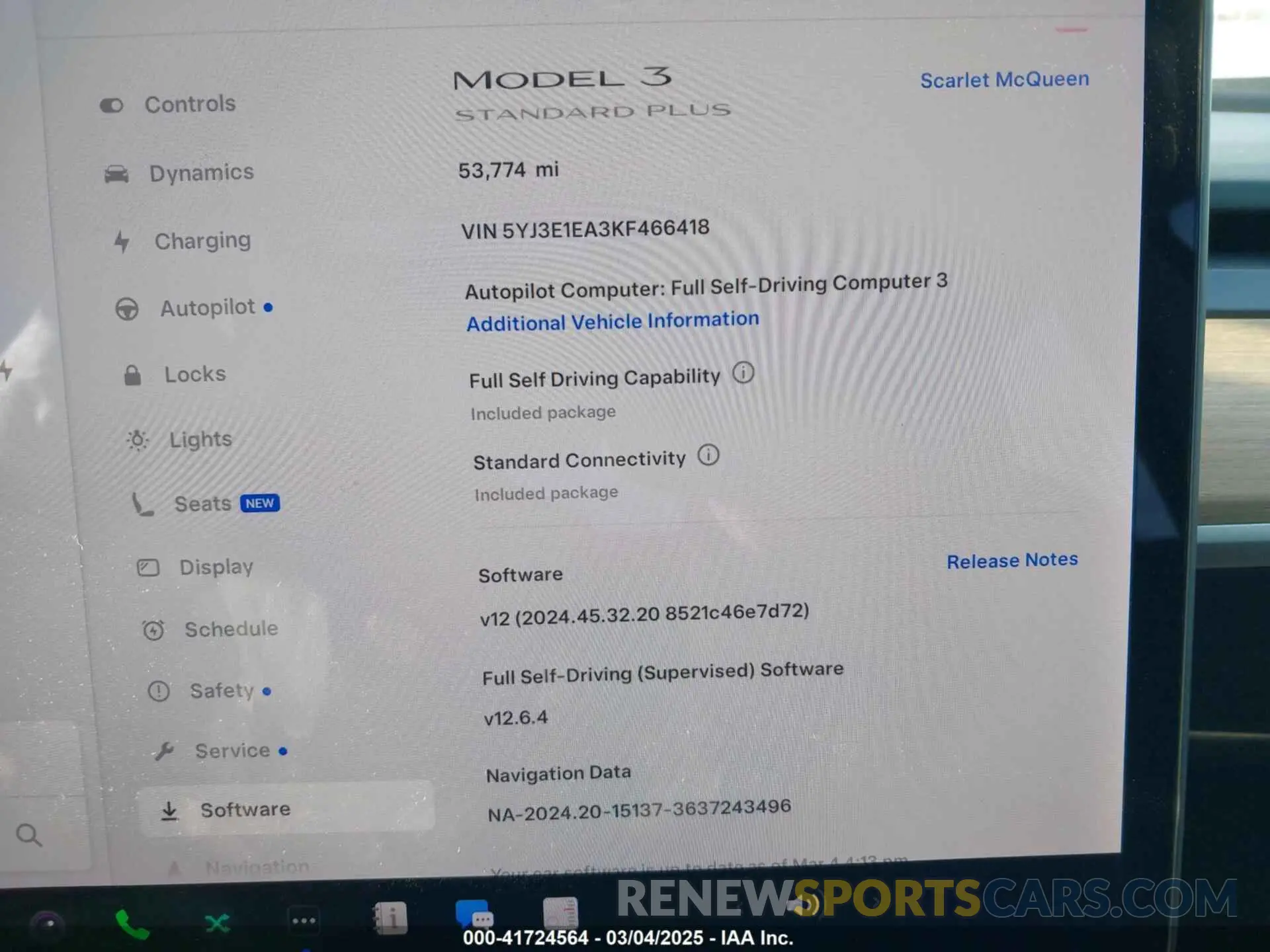 7 fotografías del automóvil dañado 5YJ3E1EA3KF466418 TESLA MODEL 3 2019