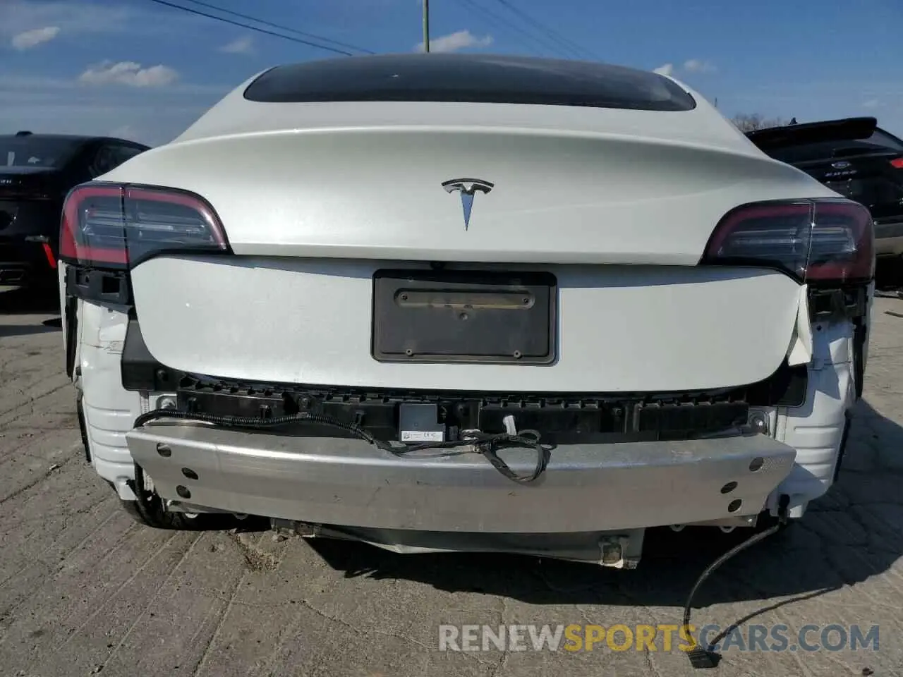 6 fotografías del automóvil dañado 5YJ3E1EA3KF483784 TESLA MODEL 3 2019