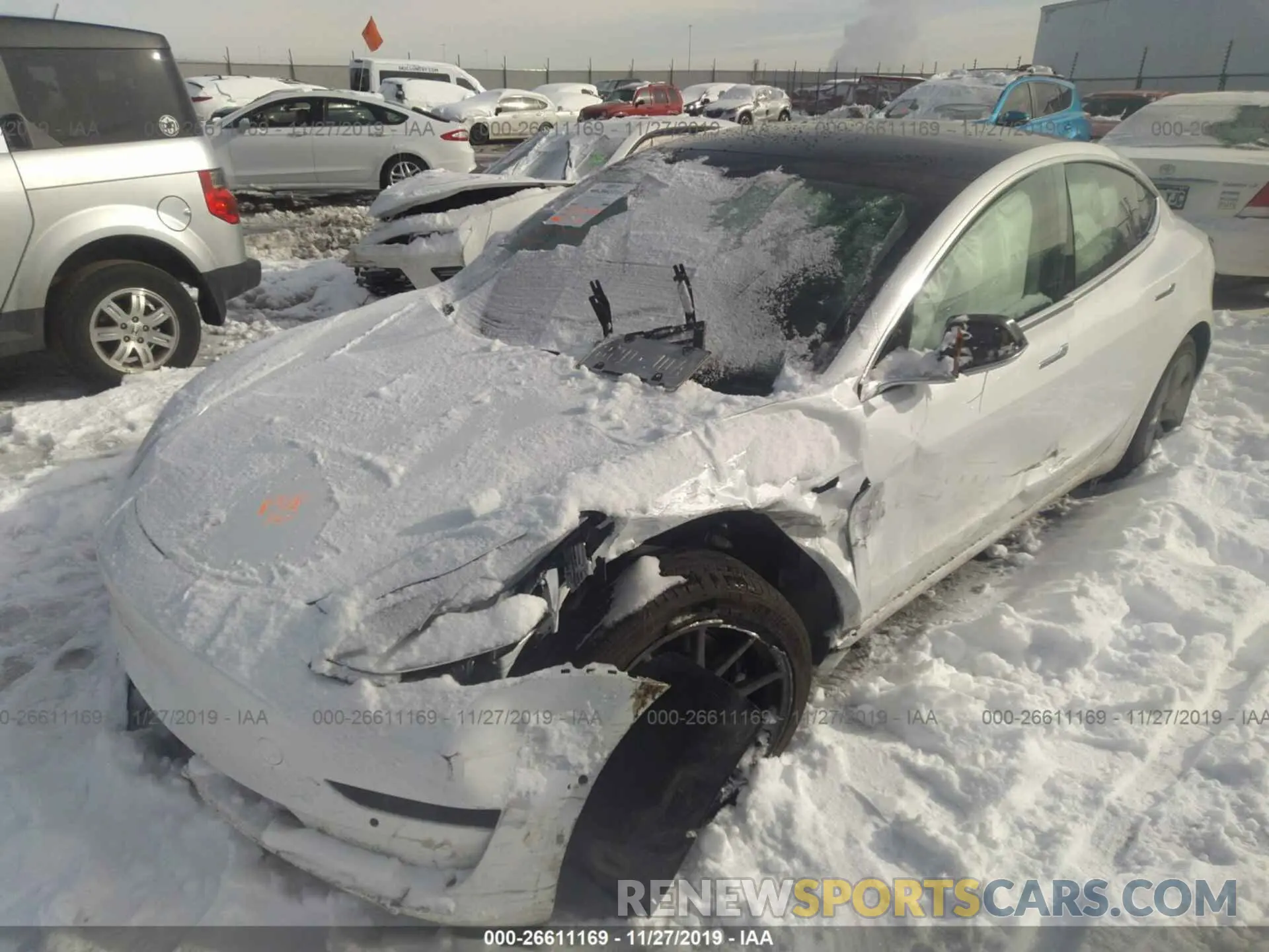 6 fotografías del automóvil dañado 5YJ3E1EA3KF485096 TESLA MODEL 3 2019