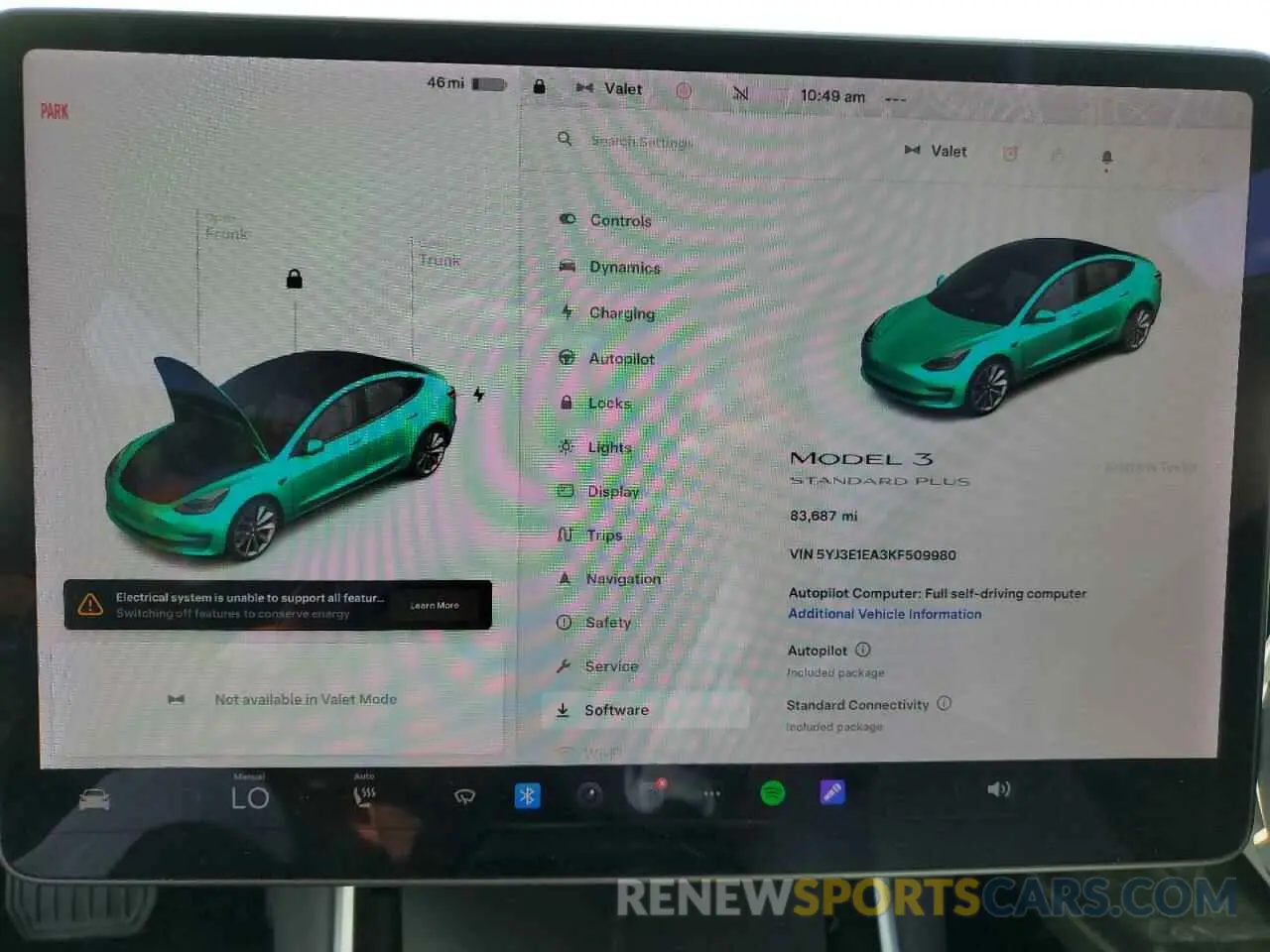 9 fotografías del automóvil dañado 5YJ3E1EA3KF509980 TESLA MODEL 3 2019