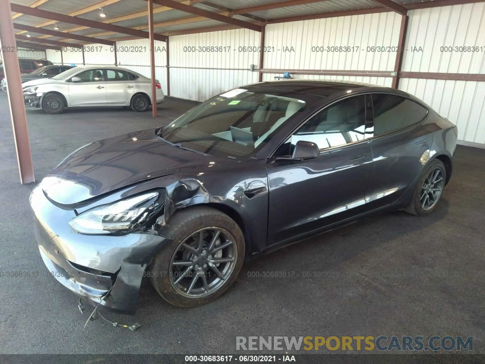 2 fotografías del automóvil dañado 5YJ3E1EA4KF301865 TESLA MODEL 3 2019