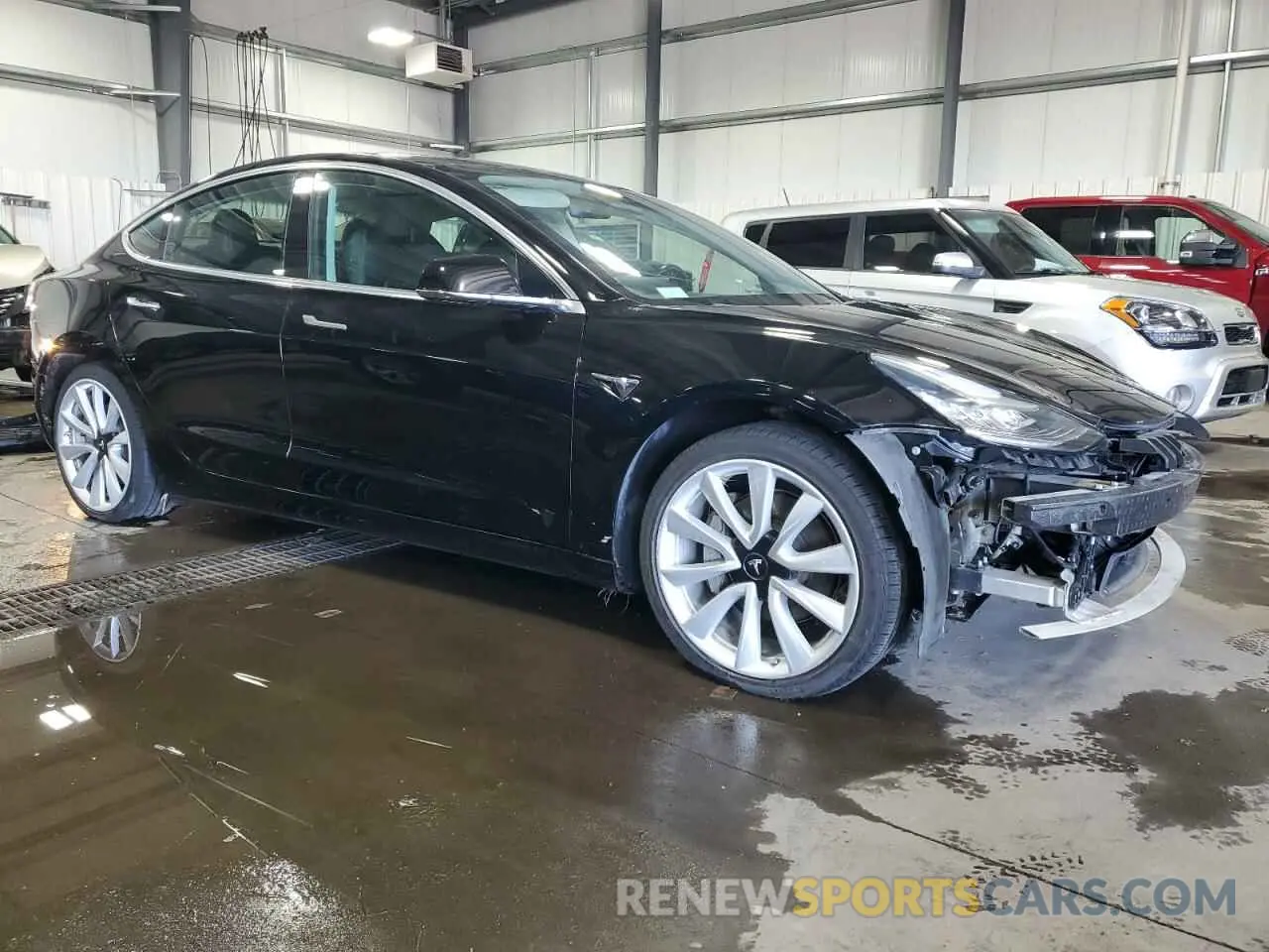 4 fotografías del automóvil dañado 5YJ3E1EA4KF310792 TESLA MODEL 3 2019