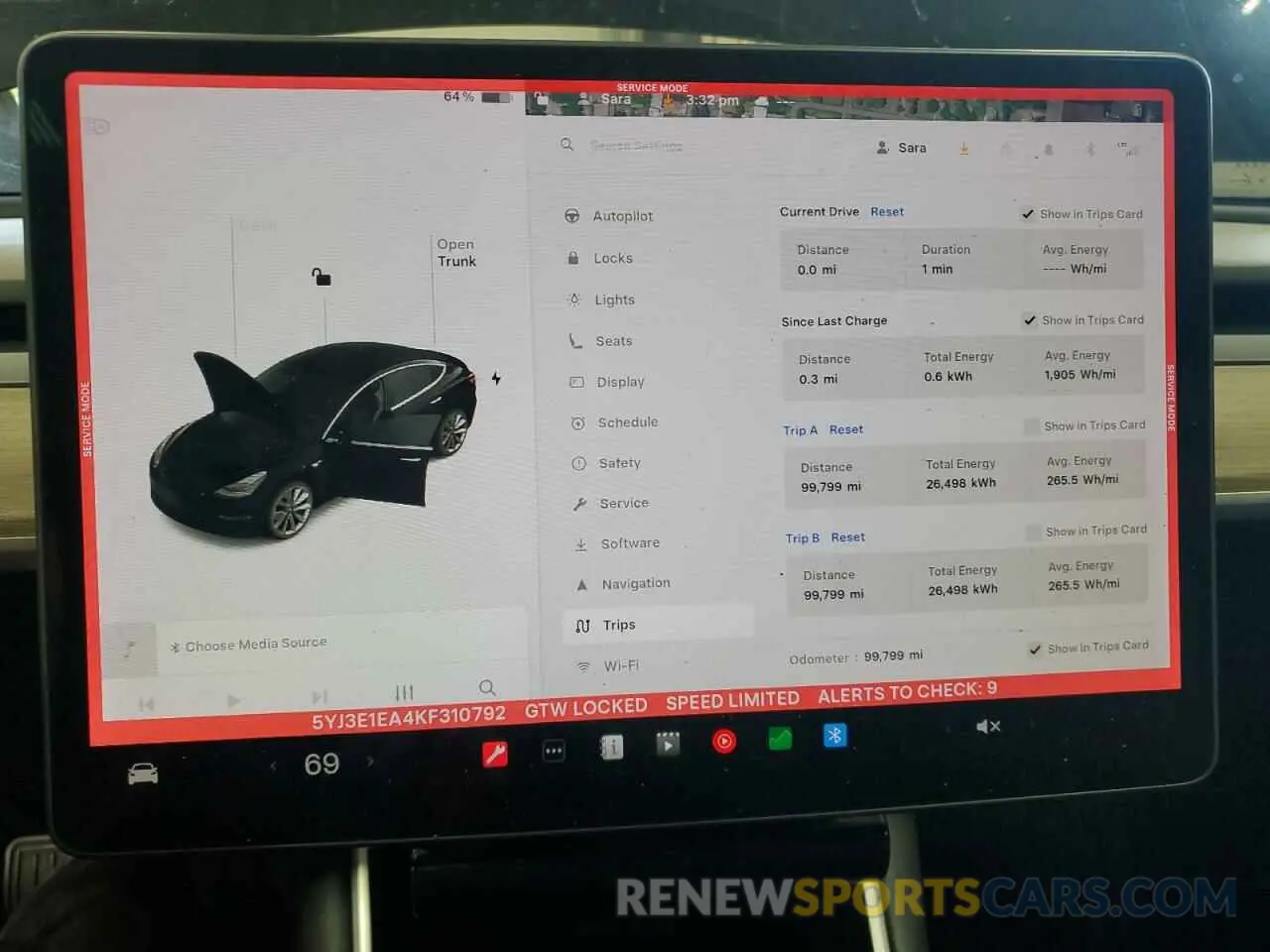 9 fotografías del automóvil dañado 5YJ3E1EA4KF310792 TESLA MODEL 3 2019