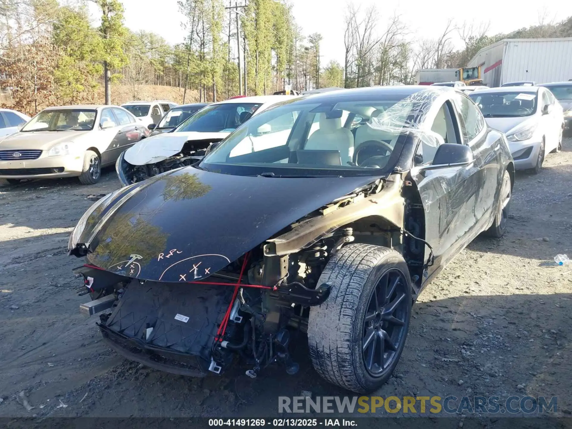 2 fotografías del automóvil dañado 5YJ3E1EA4KF317872 TESLA MODEL 3 2019