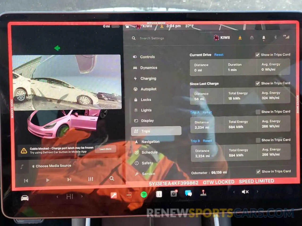 9 fotografías del automóvil dañado 5YJ3E1EA4KF399862 TESLA MODEL 3 2019