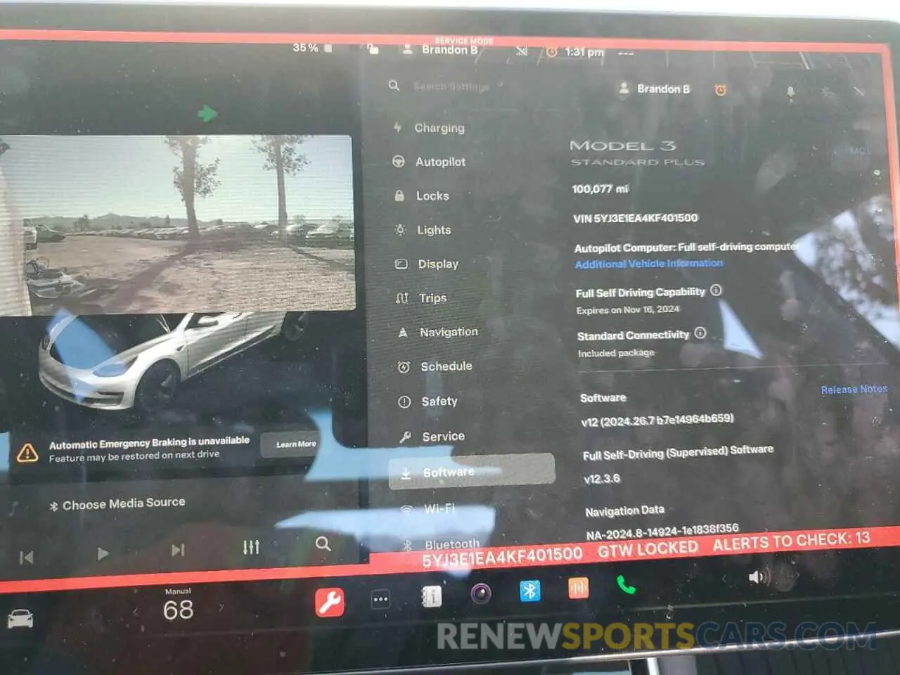 9 fotografías del automóvil dañado 5YJ3E1EA4KF401500 TESLA MODEL 3 2019