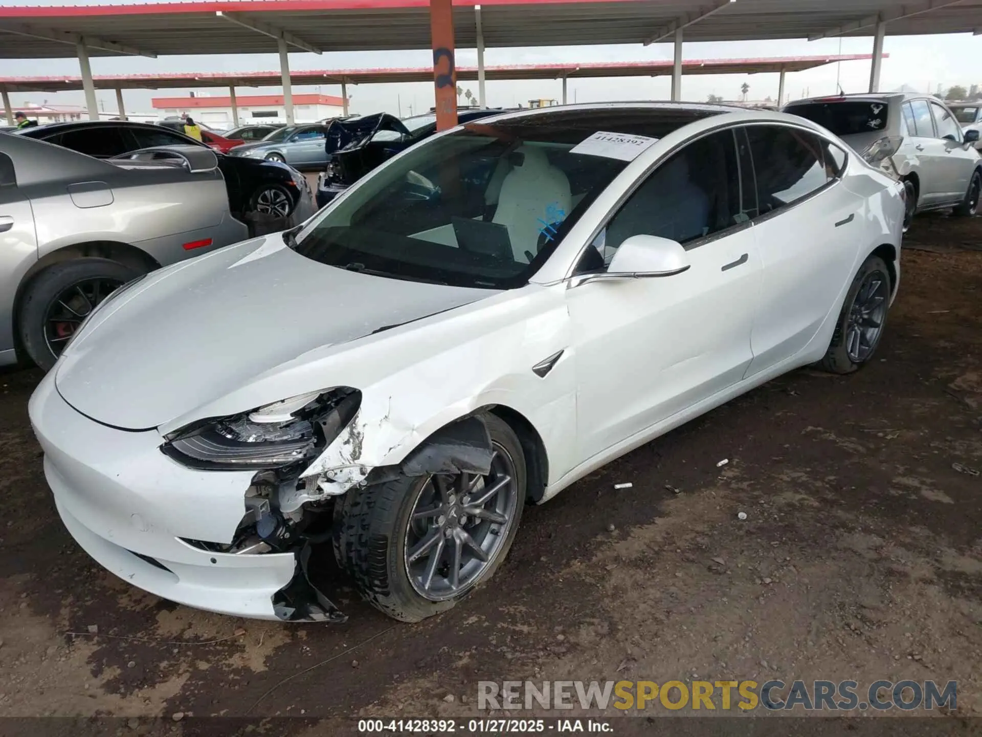 2 fotografías del automóvil dañado 5YJ3E1EA4KF402940 TESLA MODEL 3 2019