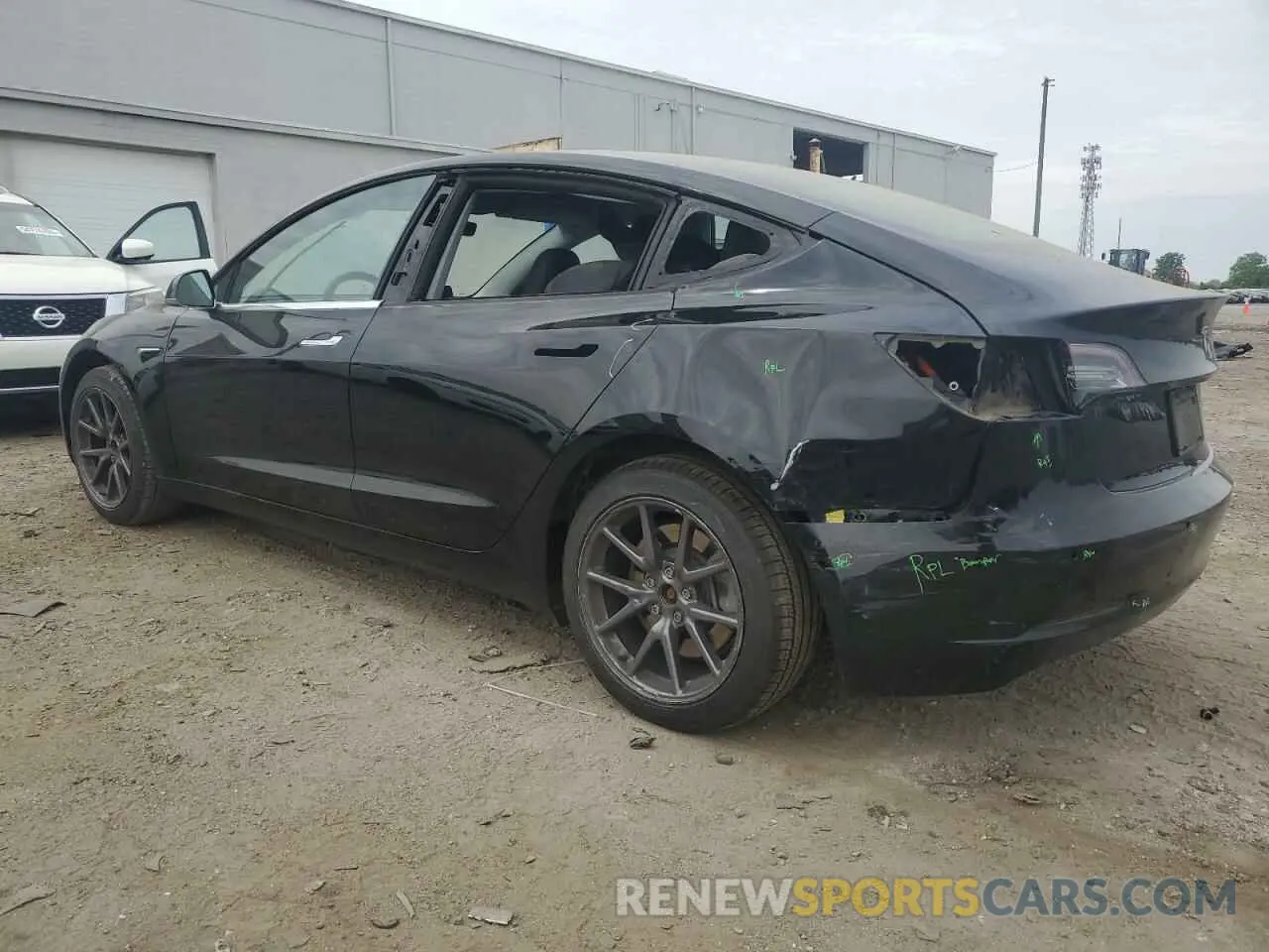 2 fotografías del automóvil dañado 5YJ3E1EA4KF415767 TESLA MODEL 3 2019