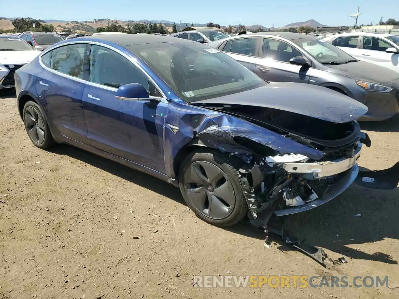 4 fotografías del automóvil dañado 5YJ3E1EA4KF424968 TESLA MODEL 3 2019