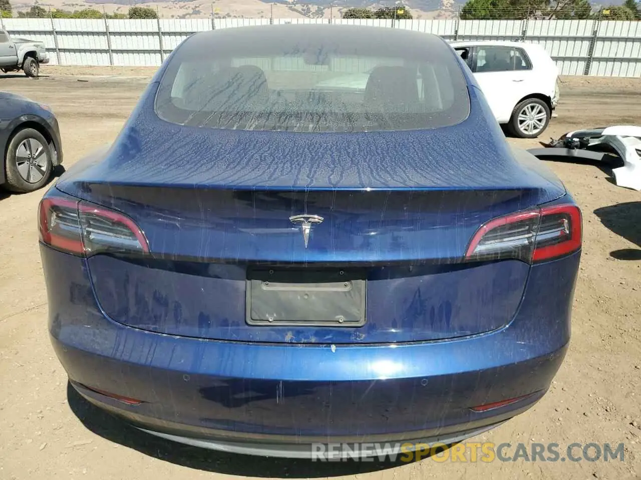 6 fotografías del automóvil dañado 5YJ3E1EA4KF424968 TESLA MODEL 3 2019