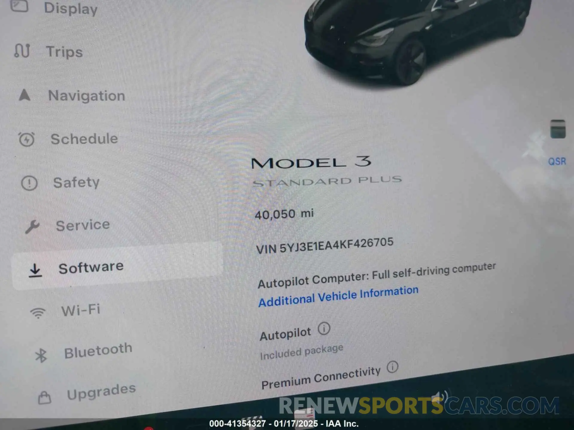 16 fotografías del automóvil dañado 5YJ3E1EA4KF426705 TESLA MODEL 3 2019
