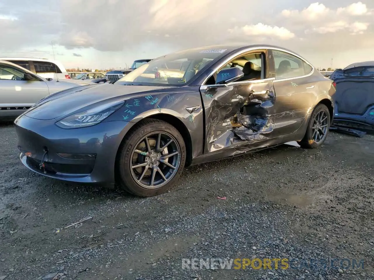 1 fotografías del automóvil dañado 5YJ3E1EA4KF435369 TESLA MODEL 3 2019
