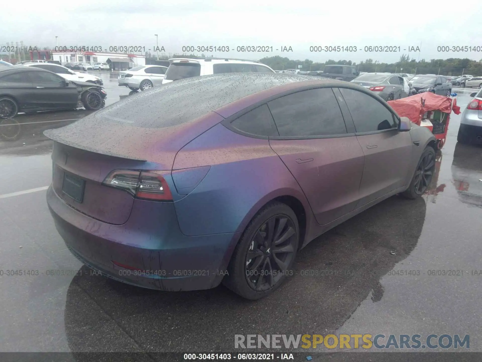 4 fotografías del automóvil dañado 5YJ3E1EA4KF449367 TESLA MODEL 3 2019