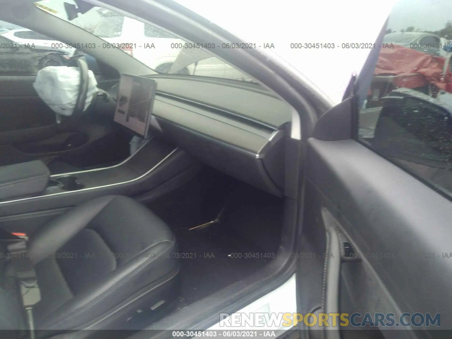 5 fotografías del automóvil dañado 5YJ3E1EA4KF449367 TESLA MODEL 3 2019