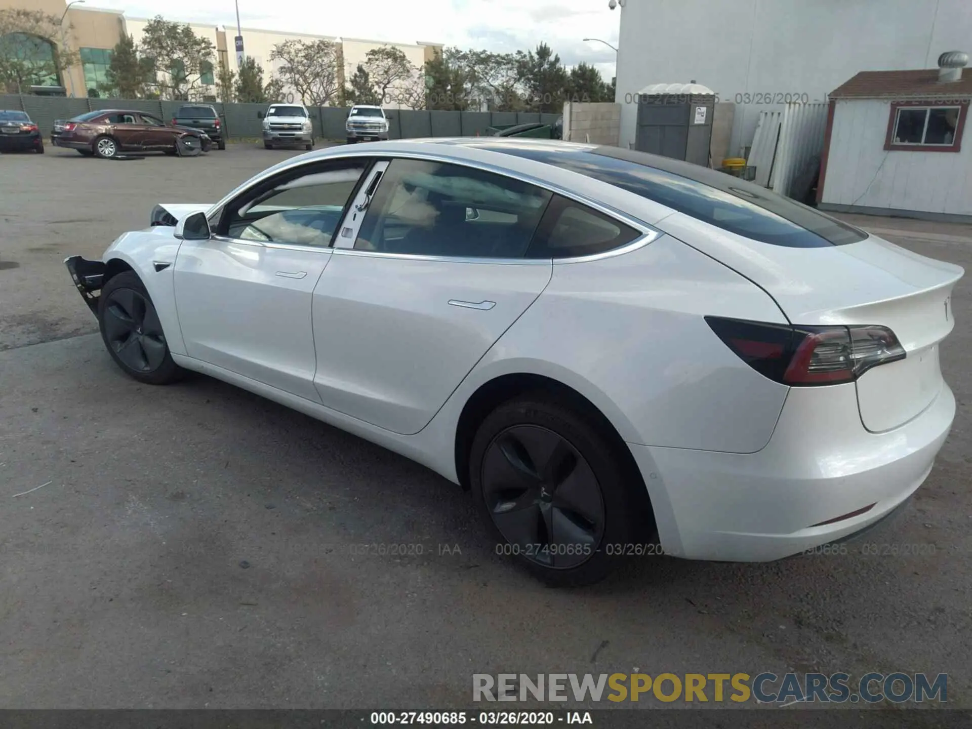 3 fotografías del automóvil dañado 5YJ3E1EA4KF485155 TESLA MODEL 3 2019