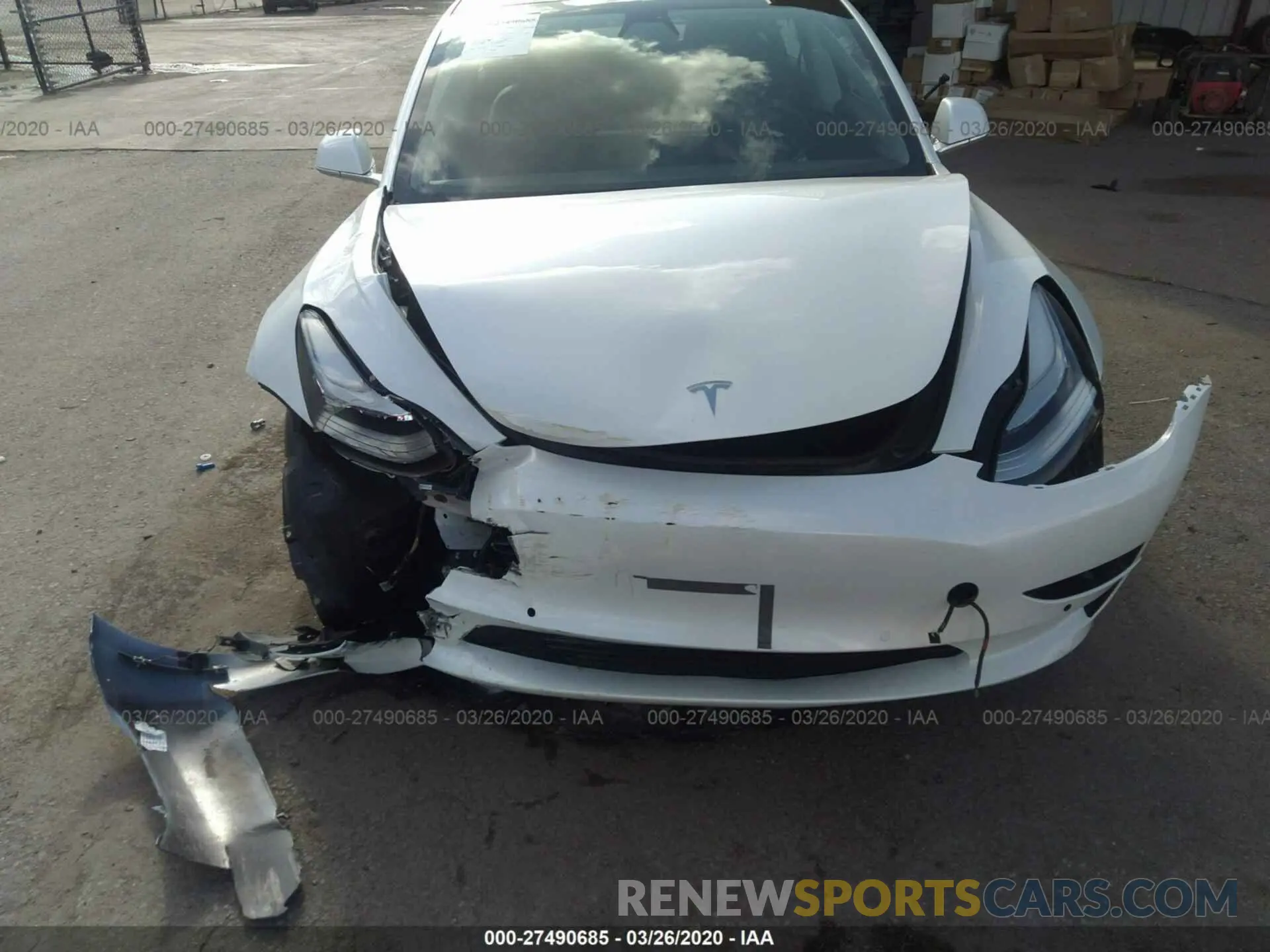 6 fotografías del automóvil dañado 5YJ3E1EA4KF485155 TESLA MODEL 3 2019