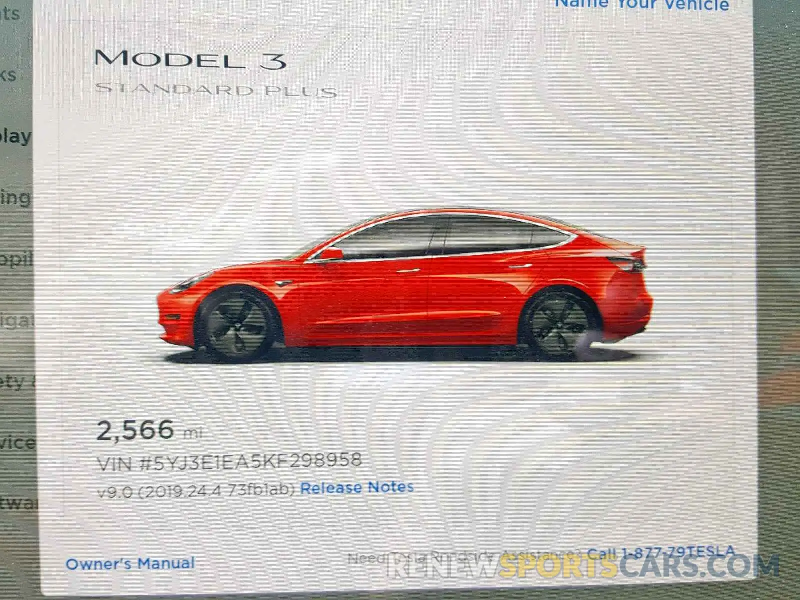 8 fotografías del automóvil dañado 5YJ3E1EA5KF298958 TESLA MODEL 3 2019