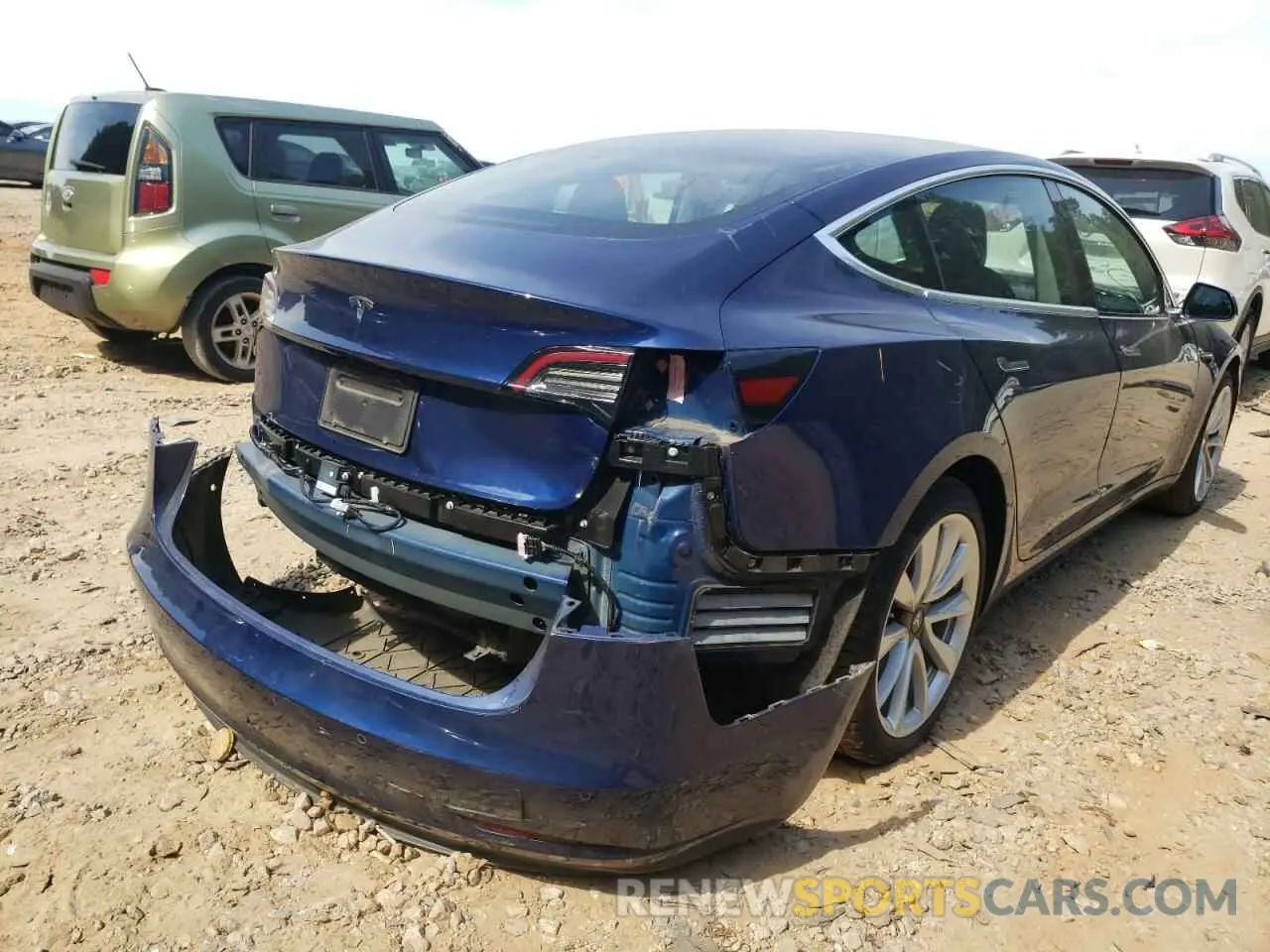 4 fotografías del automóvil dañado 5YJ3E1EA5KF301146 TESLA MODEL 3 2019