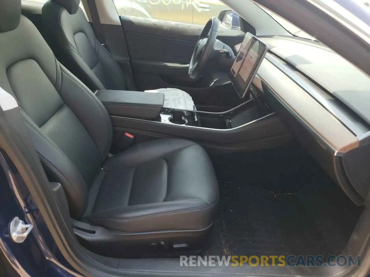 5 fotografías del automóvil dañado 5YJ3E1EA5KF301146 TESLA MODEL 3 2019