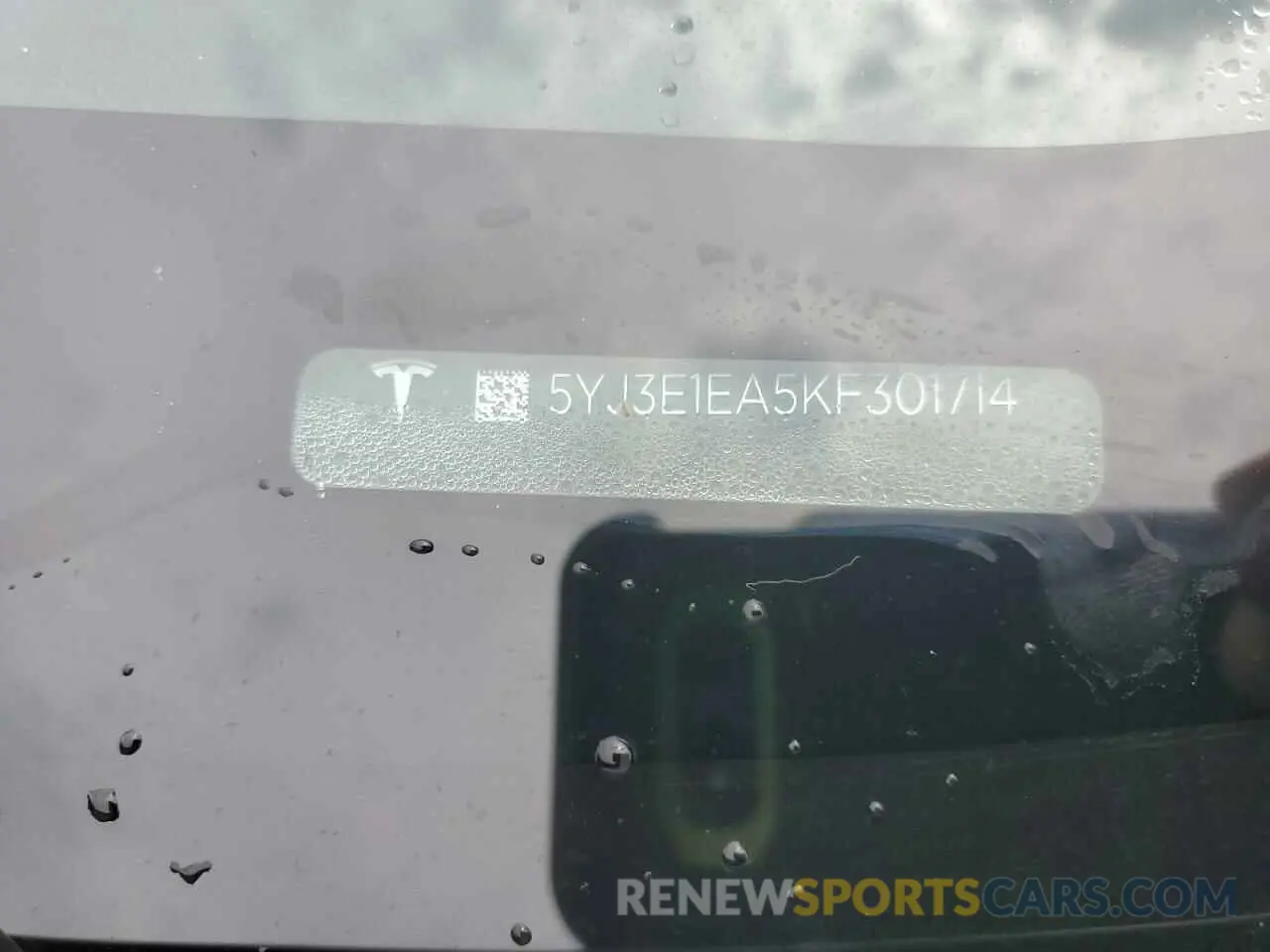 12 fotografías del automóvil dañado 5YJ3E1EA5KF301714 TESLA MODEL 3 2019