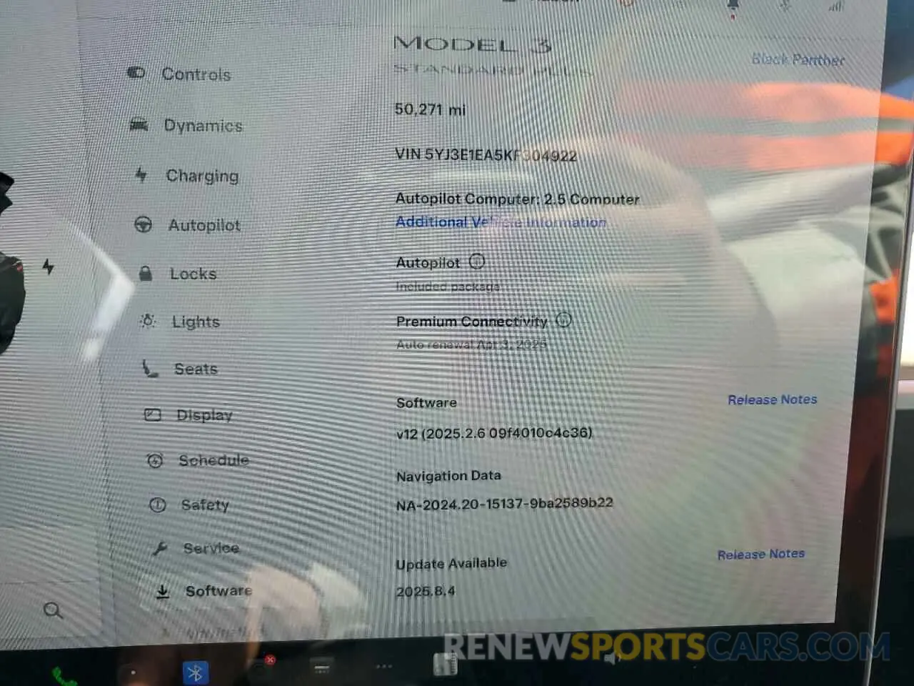 9 fotografías del automóvil dañado 5YJ3E1EA5KF304922 TESLA MODEL 3 2019