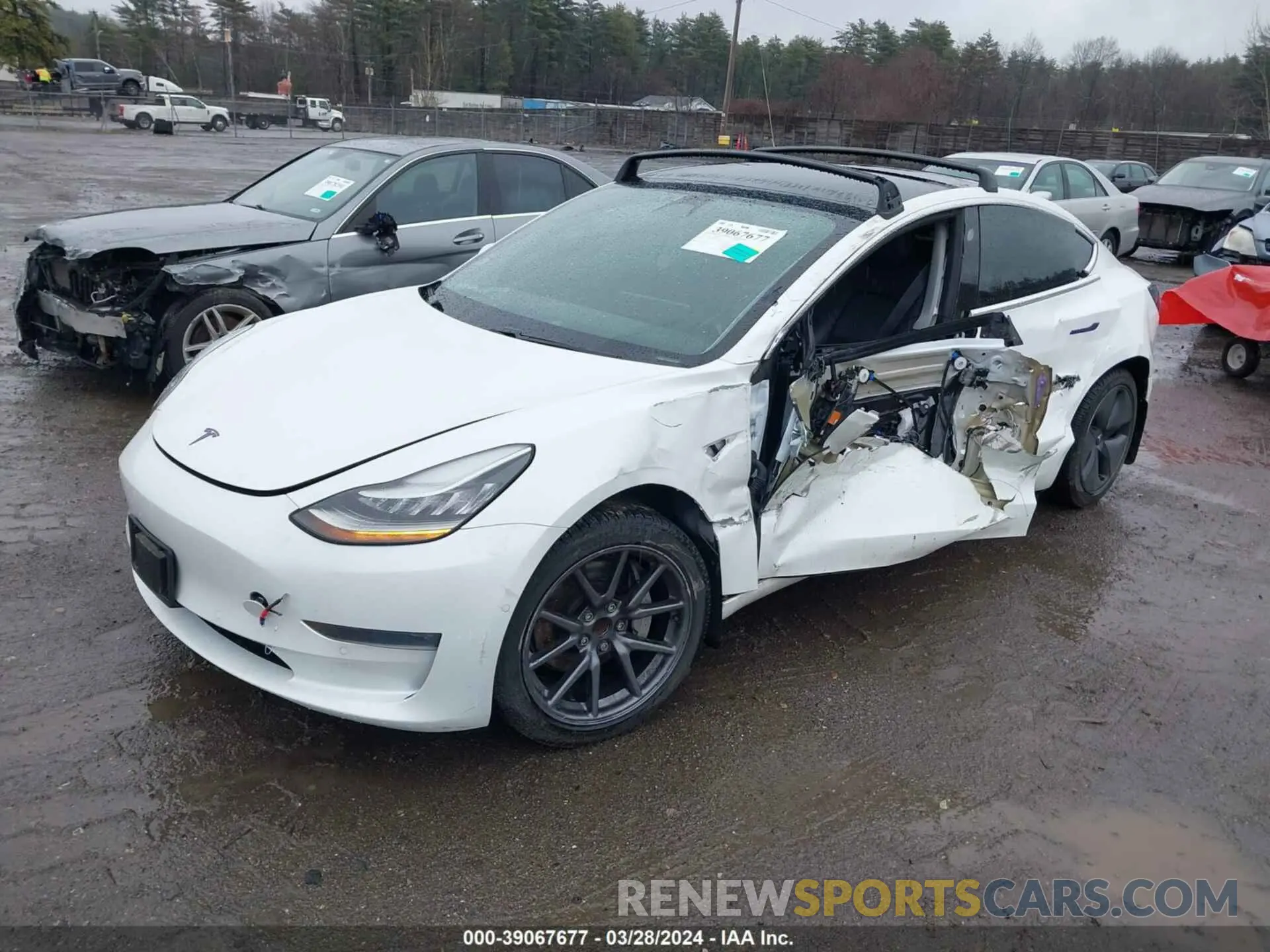 2 fotografías del automóvil dañado 5YJ3E1EA5KF307139 TESLA MODEL 3 2019