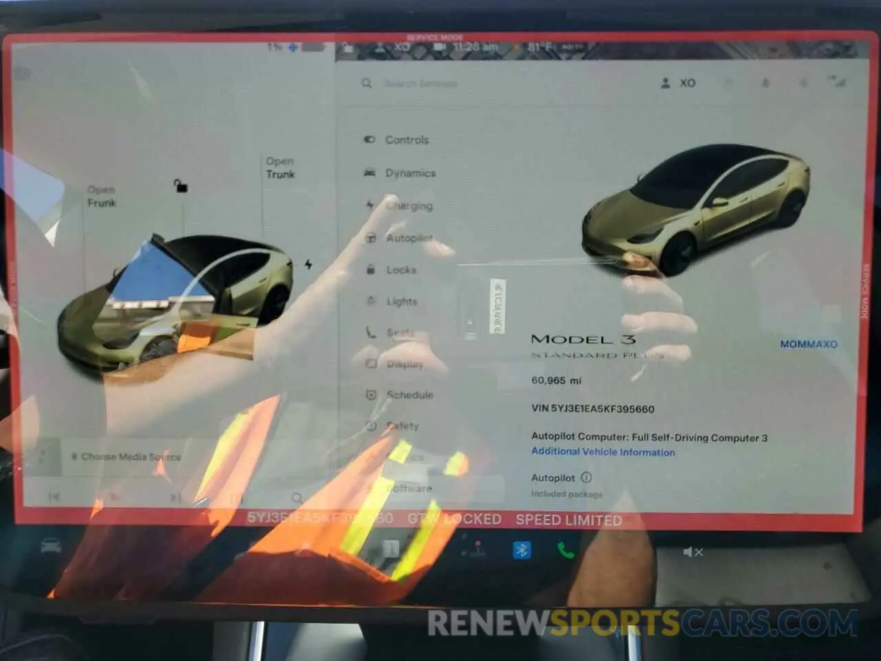 9 fotografías del automóvil dañado 5YJ3E1EA5KF395660 TESLA MODEL 3 2019