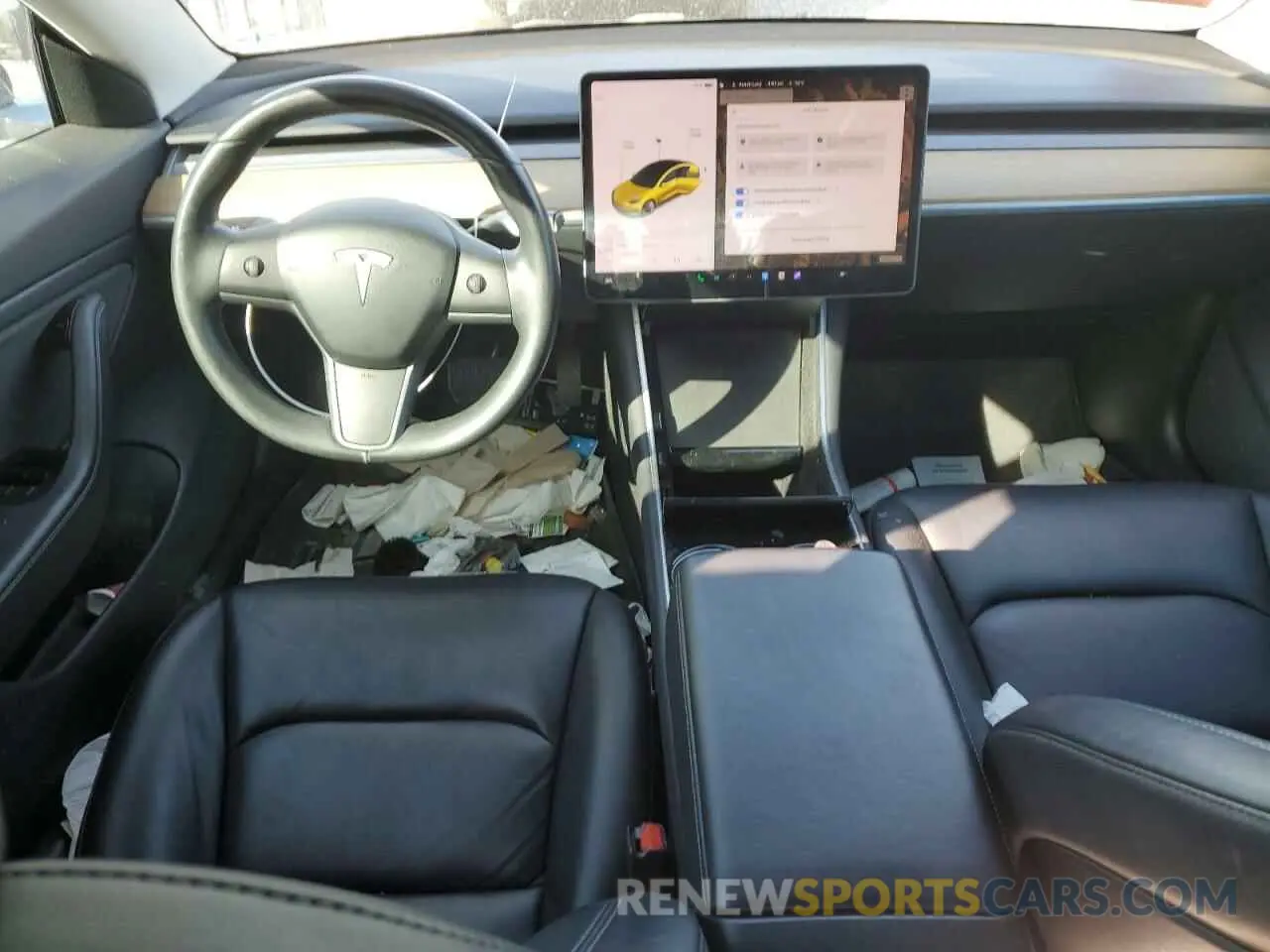 8 fotografías del automóvil dañado 5YJ3E1EA5KF412702 TESLA MODEL 3 2019