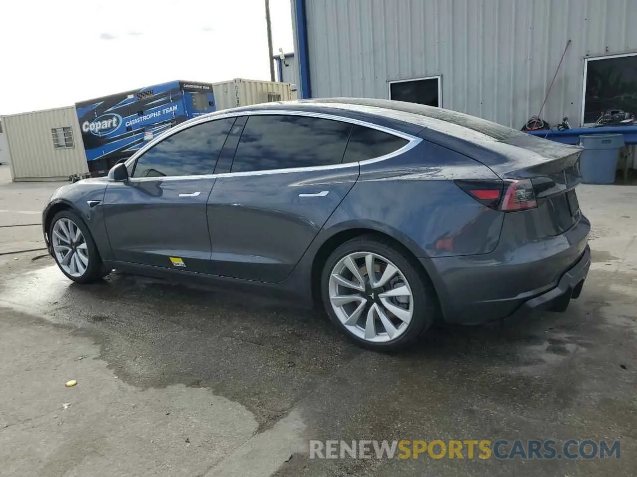 2 fotografías del automóvil dañado 5YJ3E1EA5KF417611 TESLA MODEL 3 2019