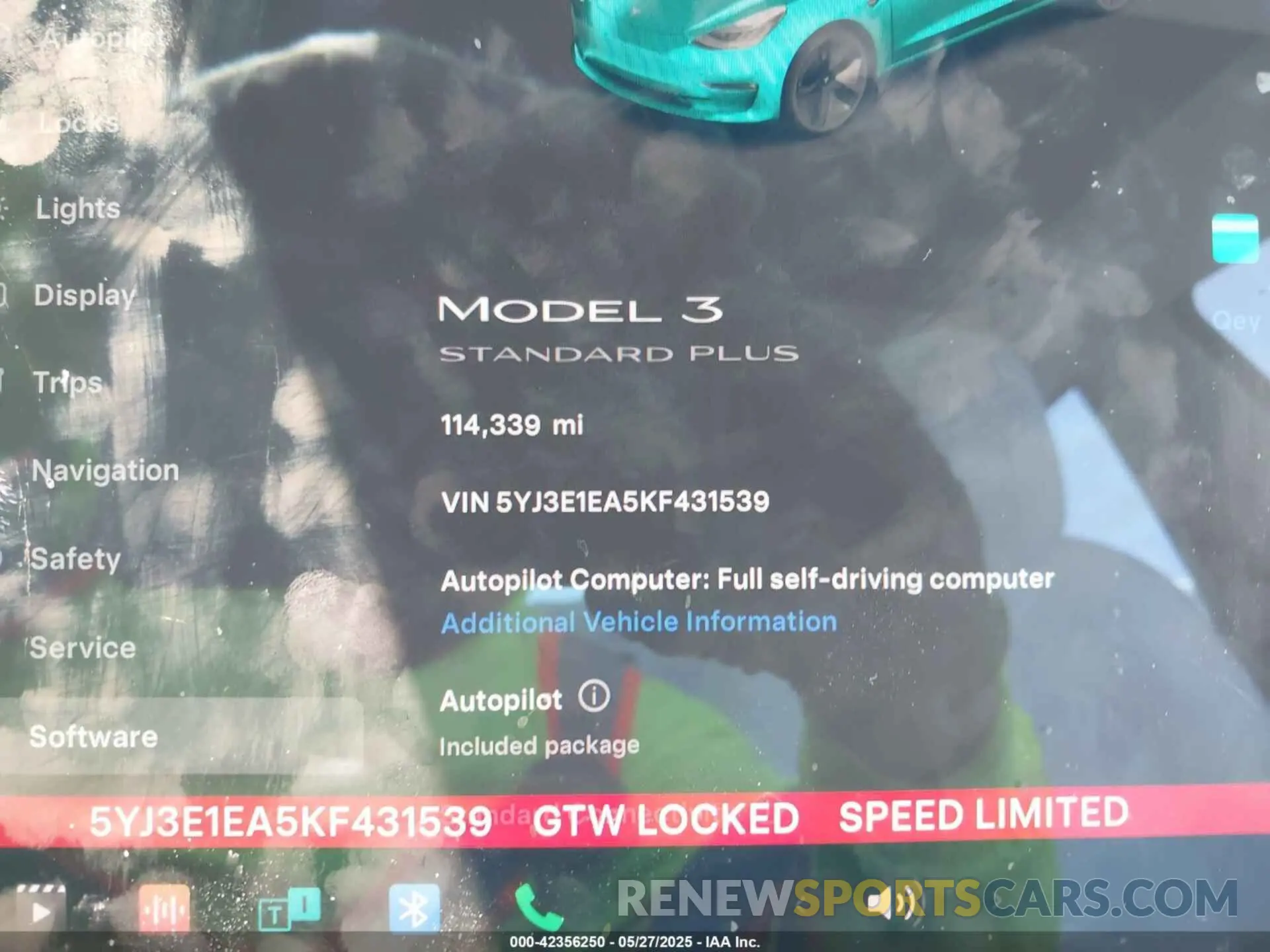 16 fotografías del automóvil dañado 5YJ3E1EA5KF431539 TESLA MODEL 3 2019