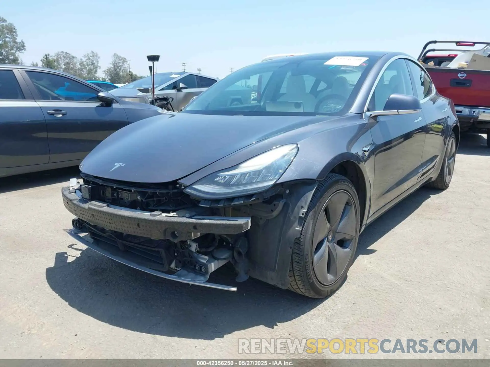 2 fotografías del automóvil dañado 5YJ3E1EA5KF431539 TESLA MODEL 3 2019