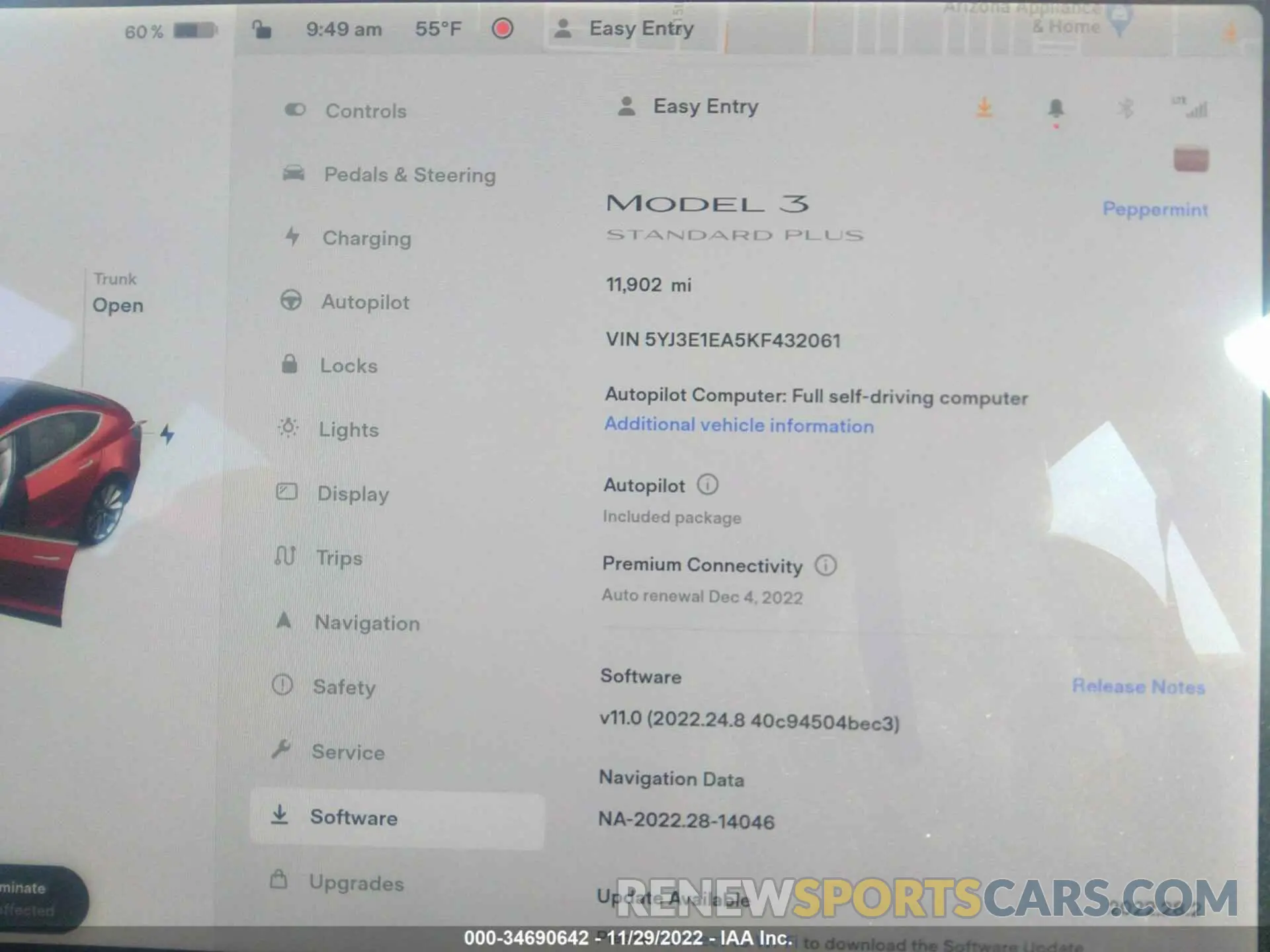 7 fotografías del automóvil dañado 5YJ3E1EA5KF432061 TESLA MODEL 3 2019