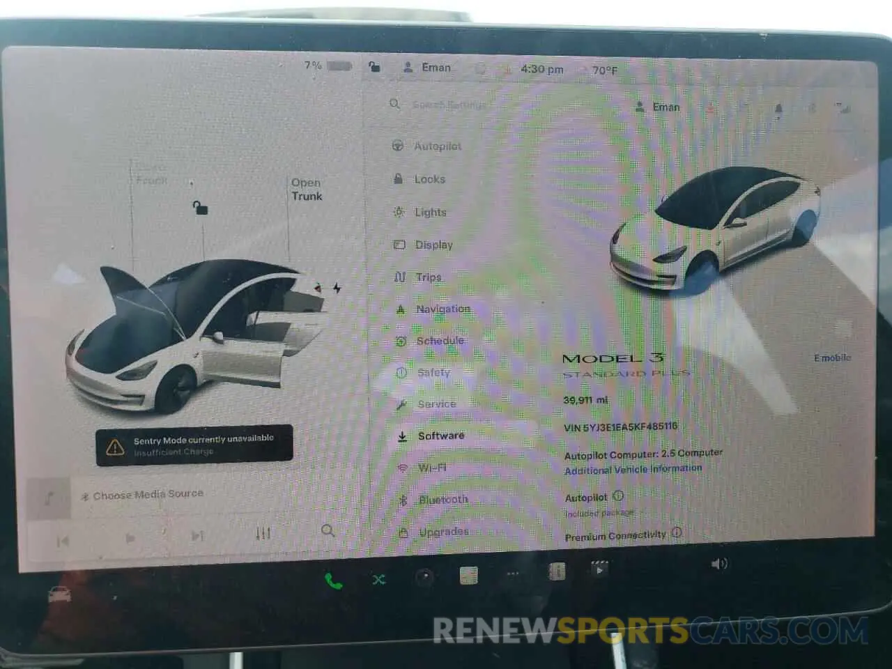 9 fotografías del automóvil dañado 5YJ3E1EA5KF485116 TESLA MODEL 3 2019