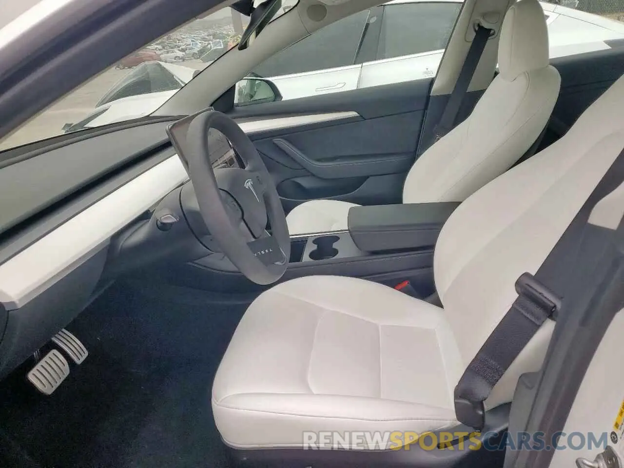 7 fotografías del automóvil dañado 5YJ3E1EA5KF485570 TESLA MODEL 3 2019