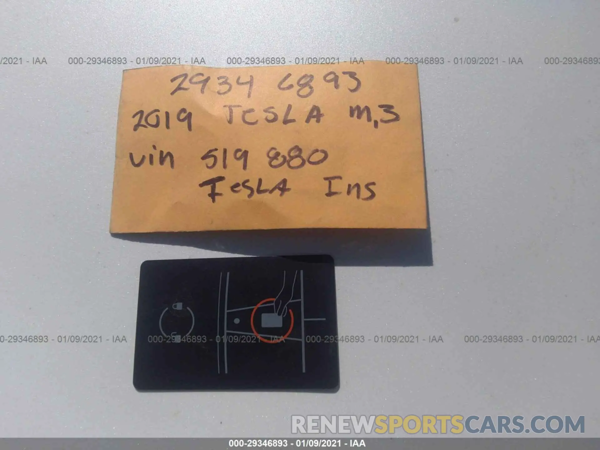 11 fotografías del automóvil dañado 5YJ3E1EA5KF519880 TESLA MODEL 3 2019