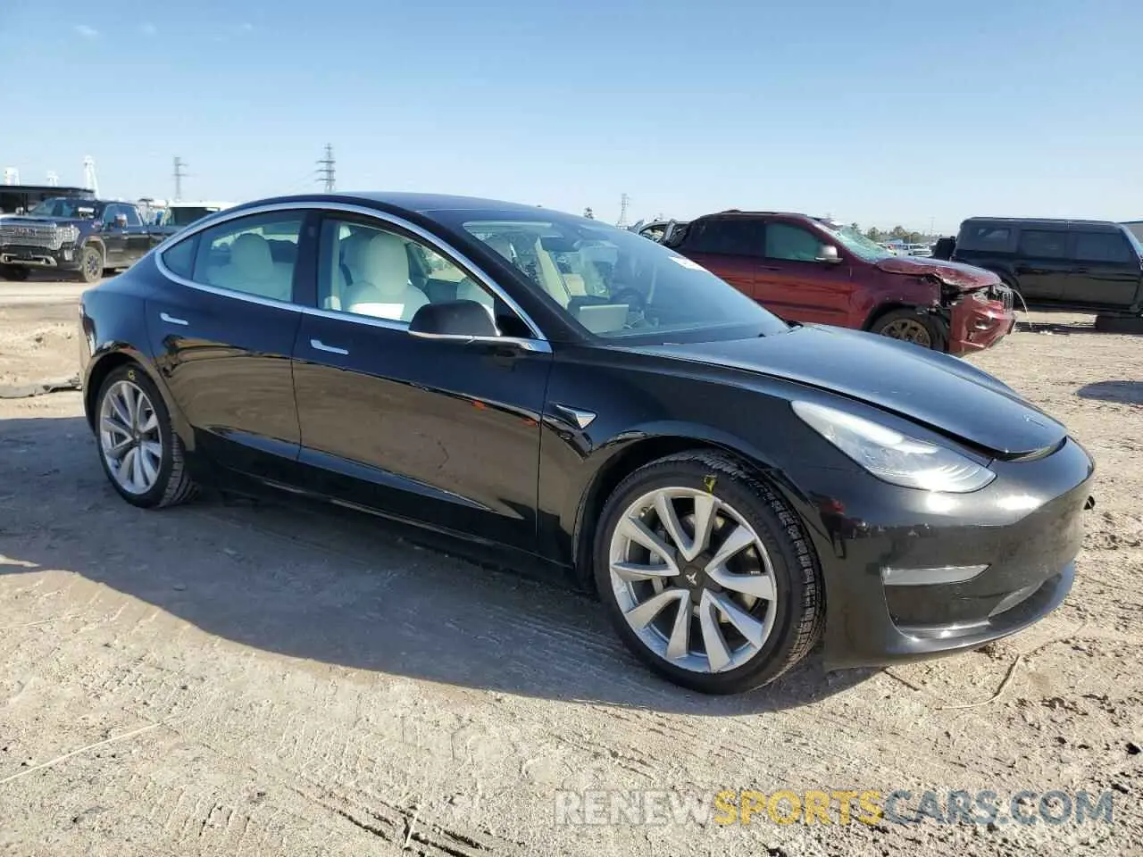 4 fotografías del automóvil dañado 5YJ3E1EA6KF302273 TESLA MODEL 3 2019