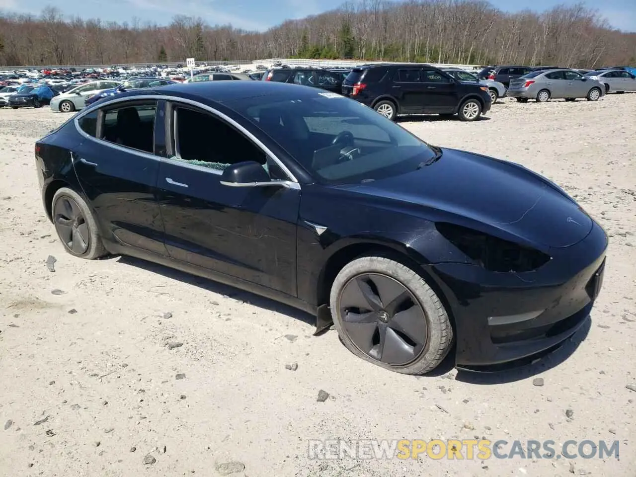4 fotografías del automóvil dañado 5YJ3E1EA6KF306887 TESLA MODEL 3 2019