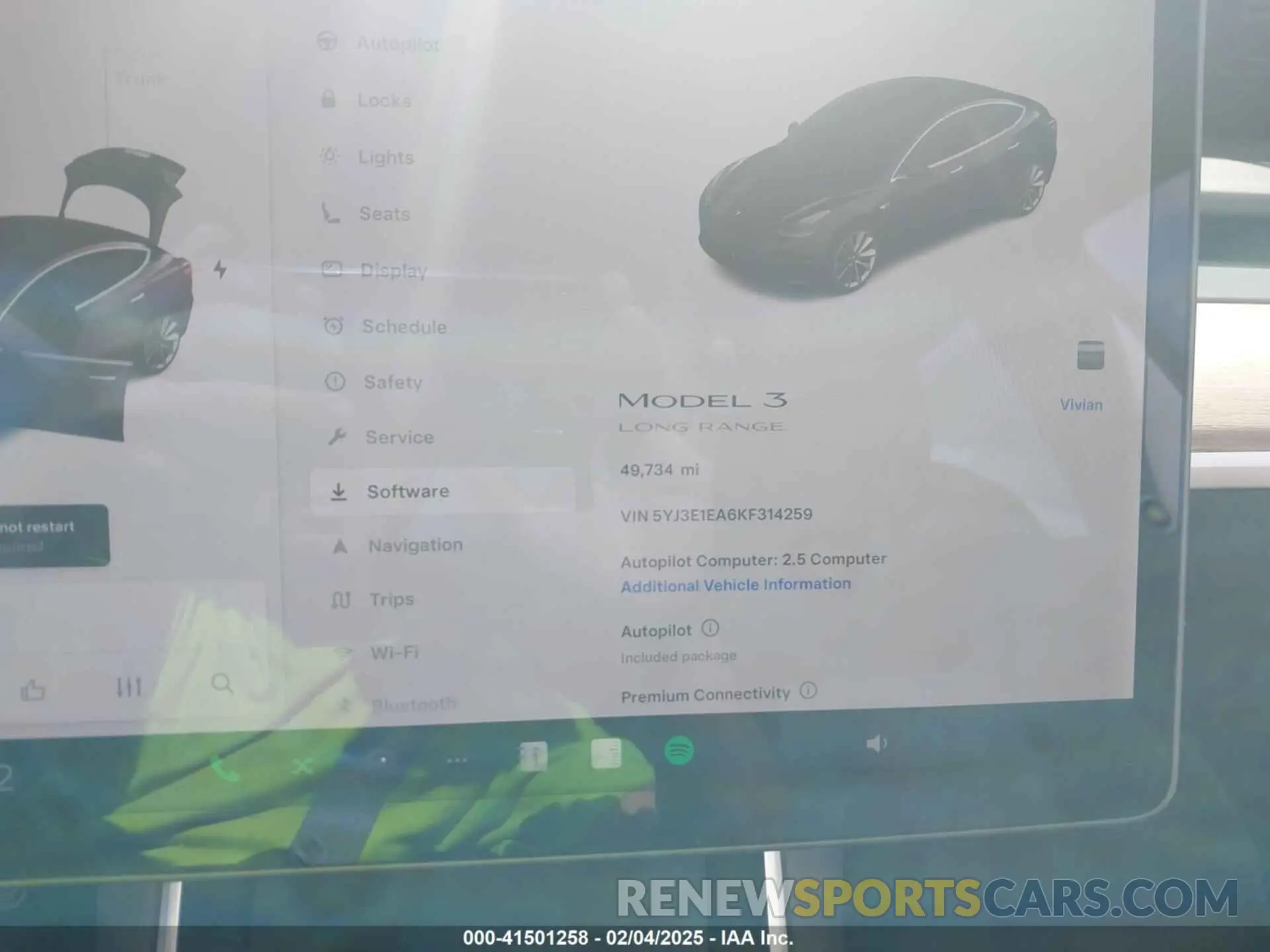 16 fotografías del automóvil dañado 5YJ3E1EA6KF314259 TESLA MODEL 3 2019