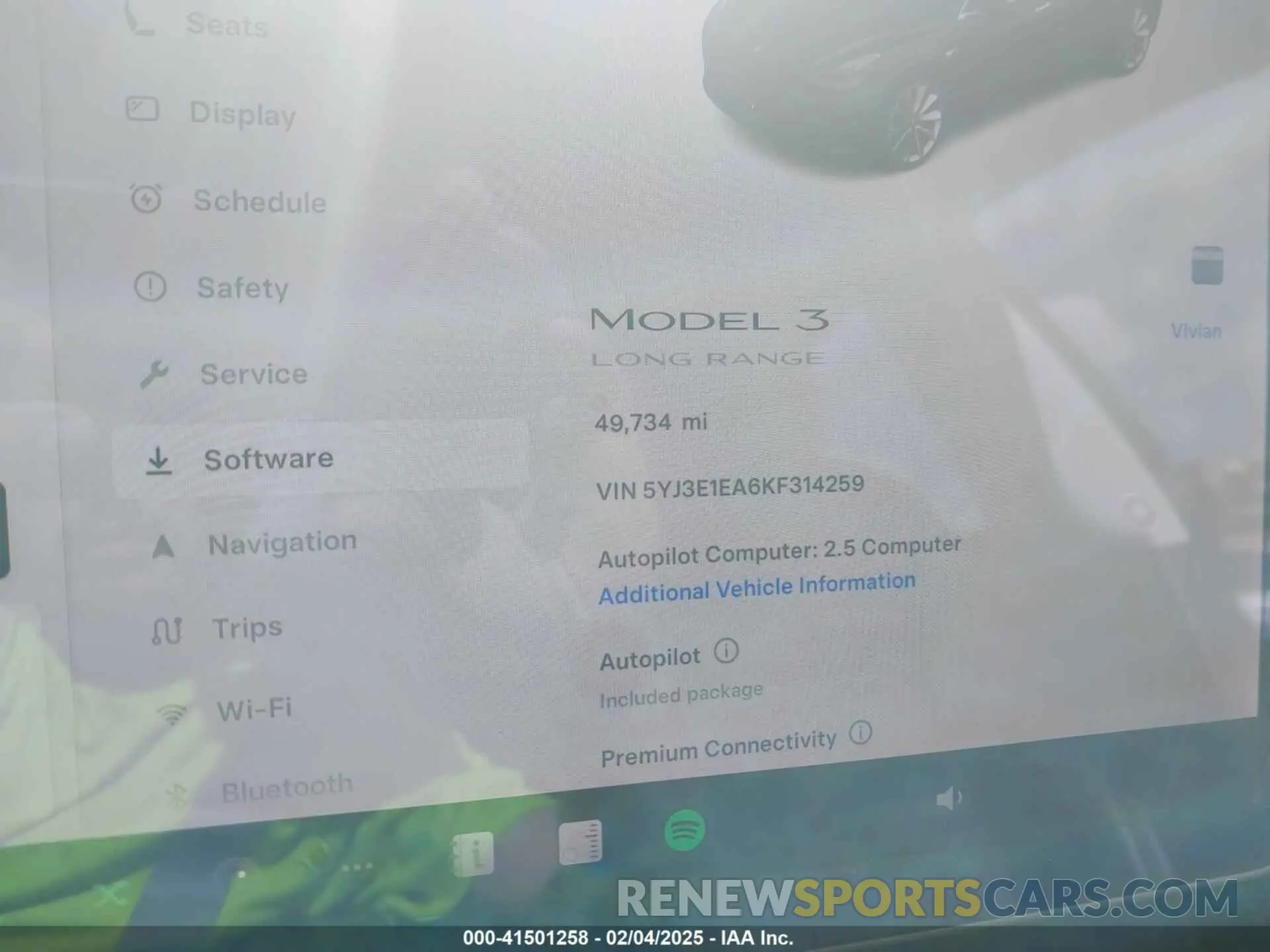 7 fotografías del automóvil dañado 5YJ3E1EA6KF314259 TESLA MODEL 3 2019