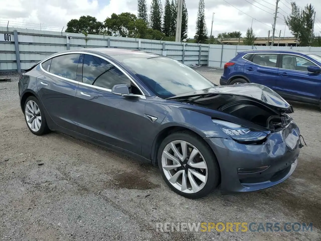 4 fotografías del automóvil dañado 5YJ3E1EA6KF314360 TESLA MODEL 3 2019