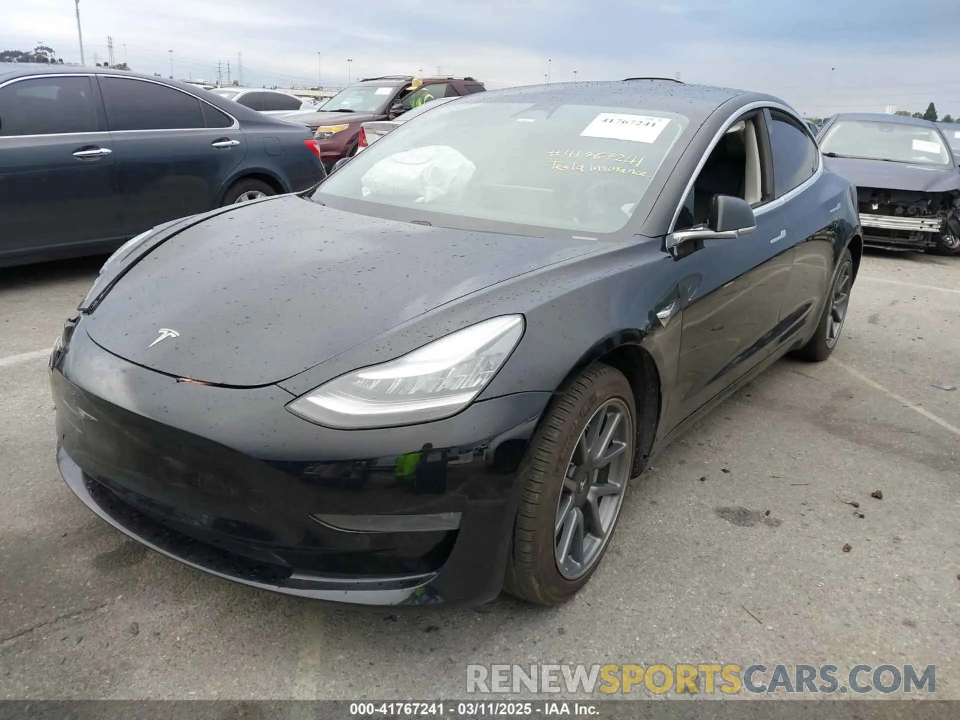 2 fotografías del automóvil dañado 5YJ3E1EA6KF361808 TESLA MODEL 3 2019