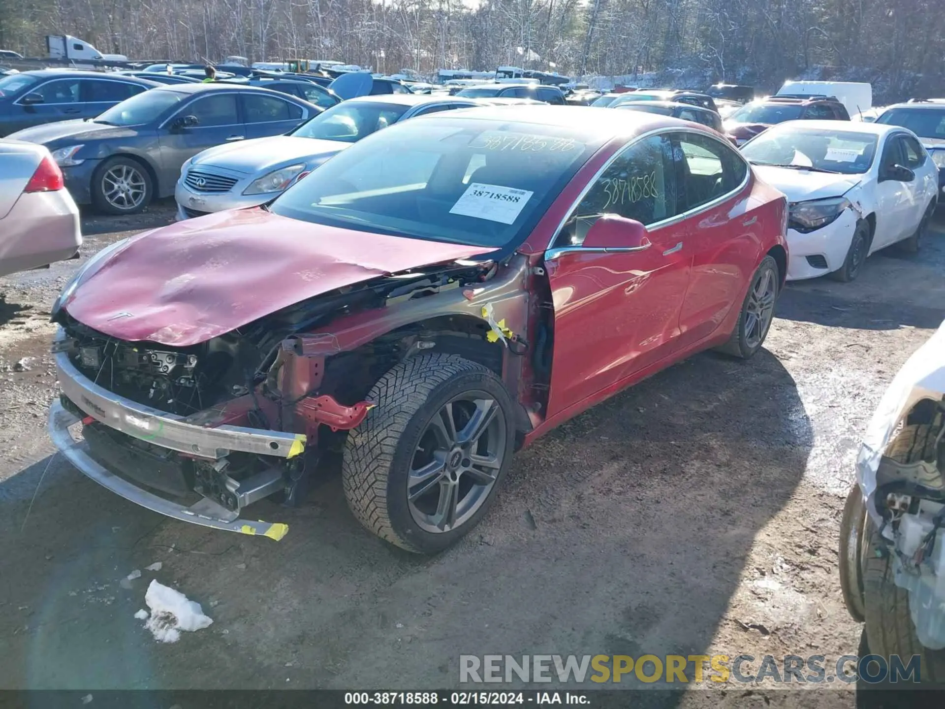 2 fotografías del automóvil dañado 5YJ3E1EA6KF396557 TESLA MODEL 3 2019