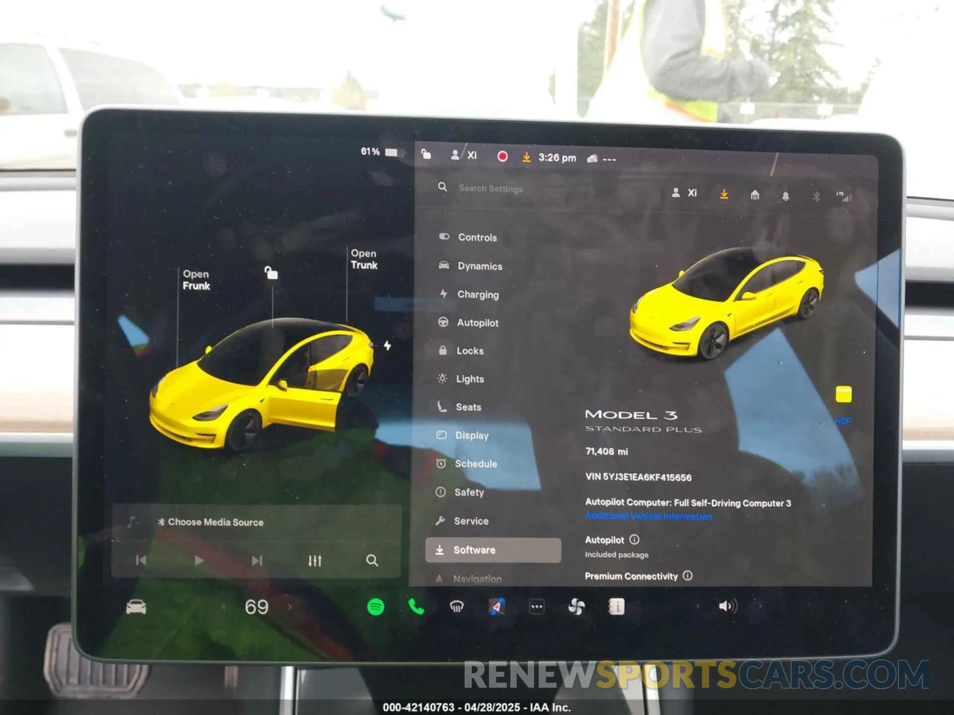 7 fotografías del automóvil dañado 5YJ3E1EA6KF415656 TESLA MODEL 3 2019