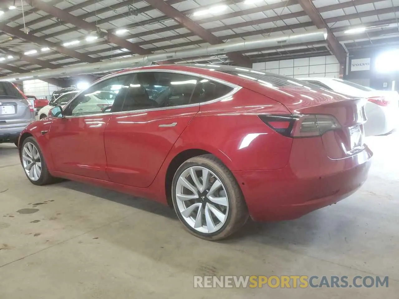 2 fotografías del automóvil dañado 5YJ3E1EA6KF447023 TESLA MODEL 3 2019